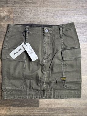 G-Star Olive Green Cargo Mini Skirt